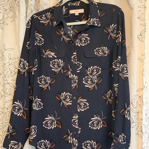 Loft Button Down Floral Blouse - Size M
